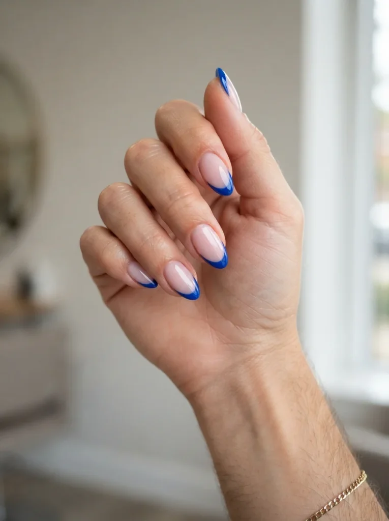 Classic Royal Blue French Tips