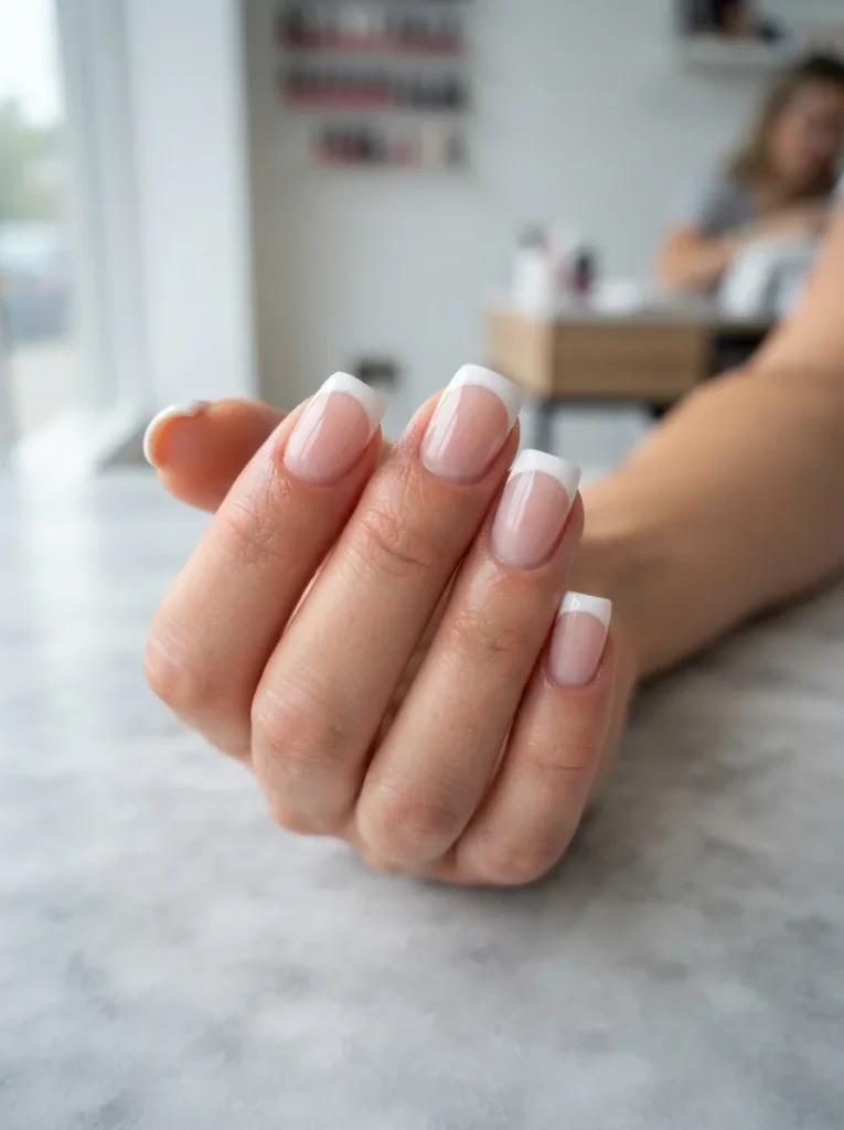 Classic White French Tip Nails