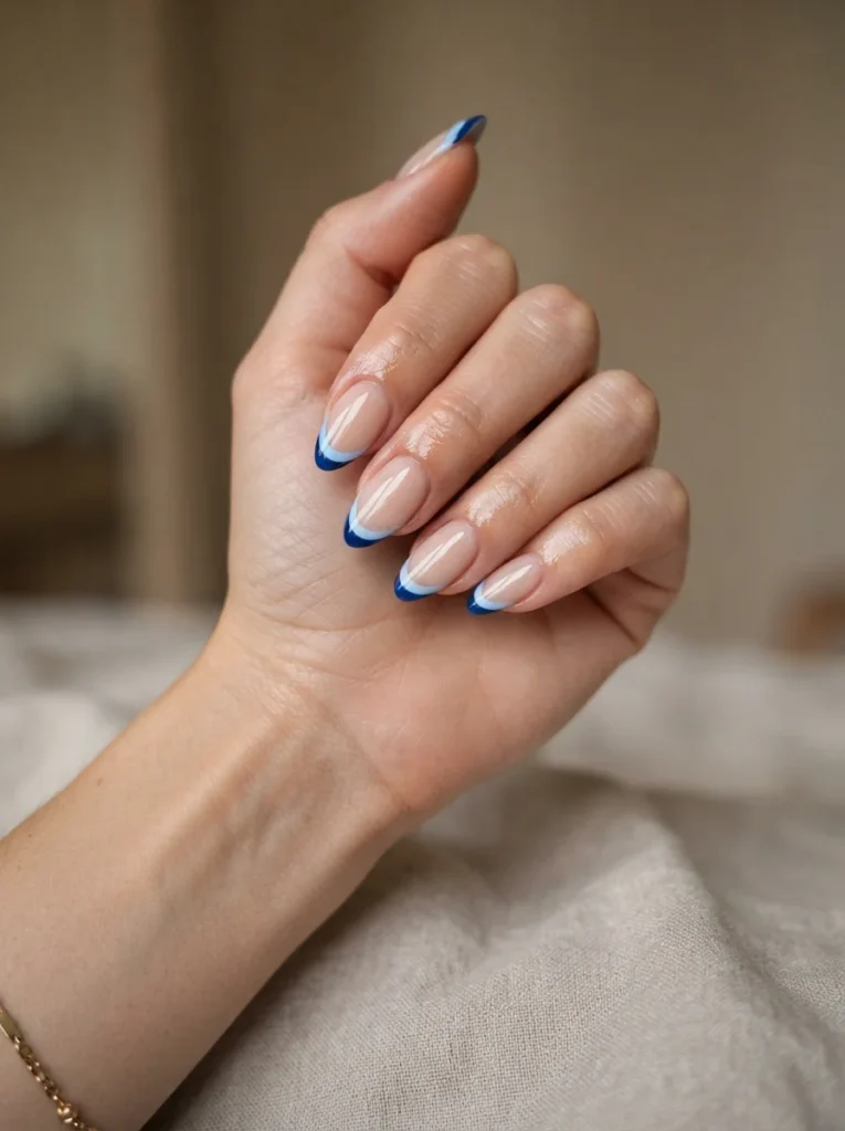 Double Blue French Tips