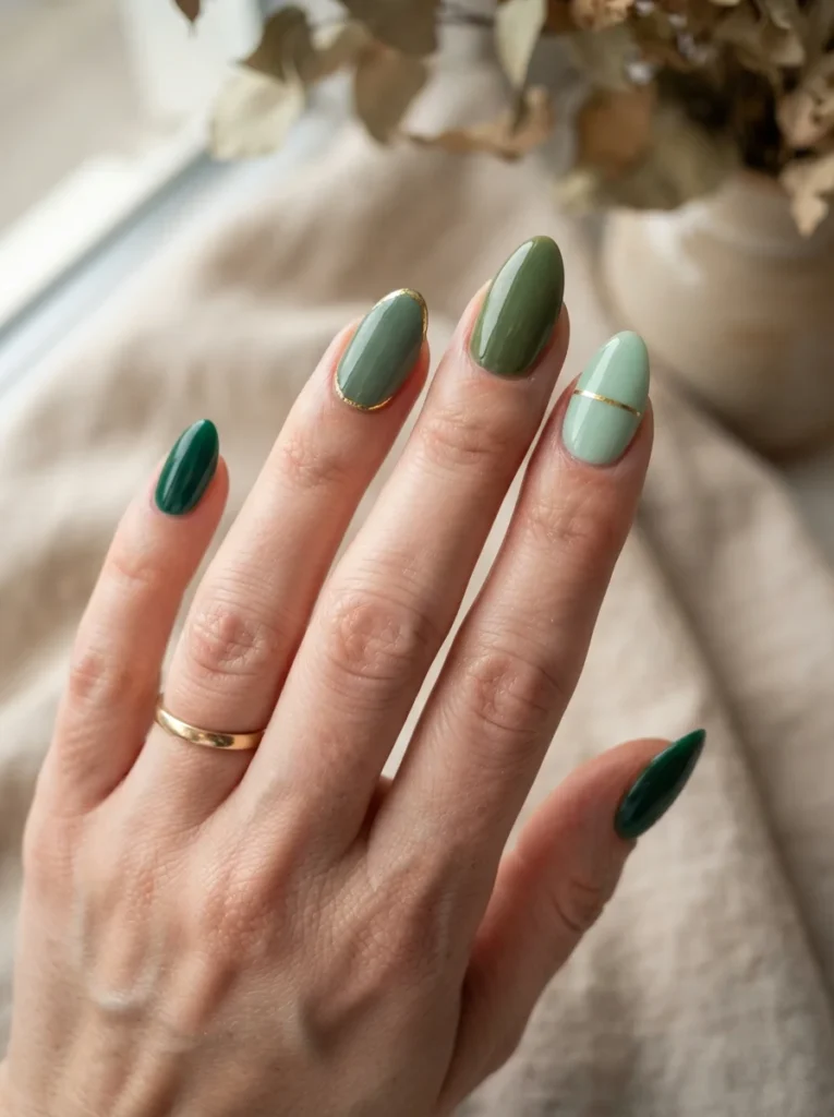 Green Almond Nails