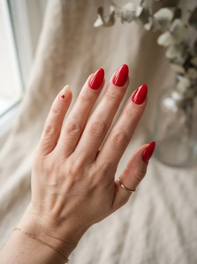 Red Almond Nails
