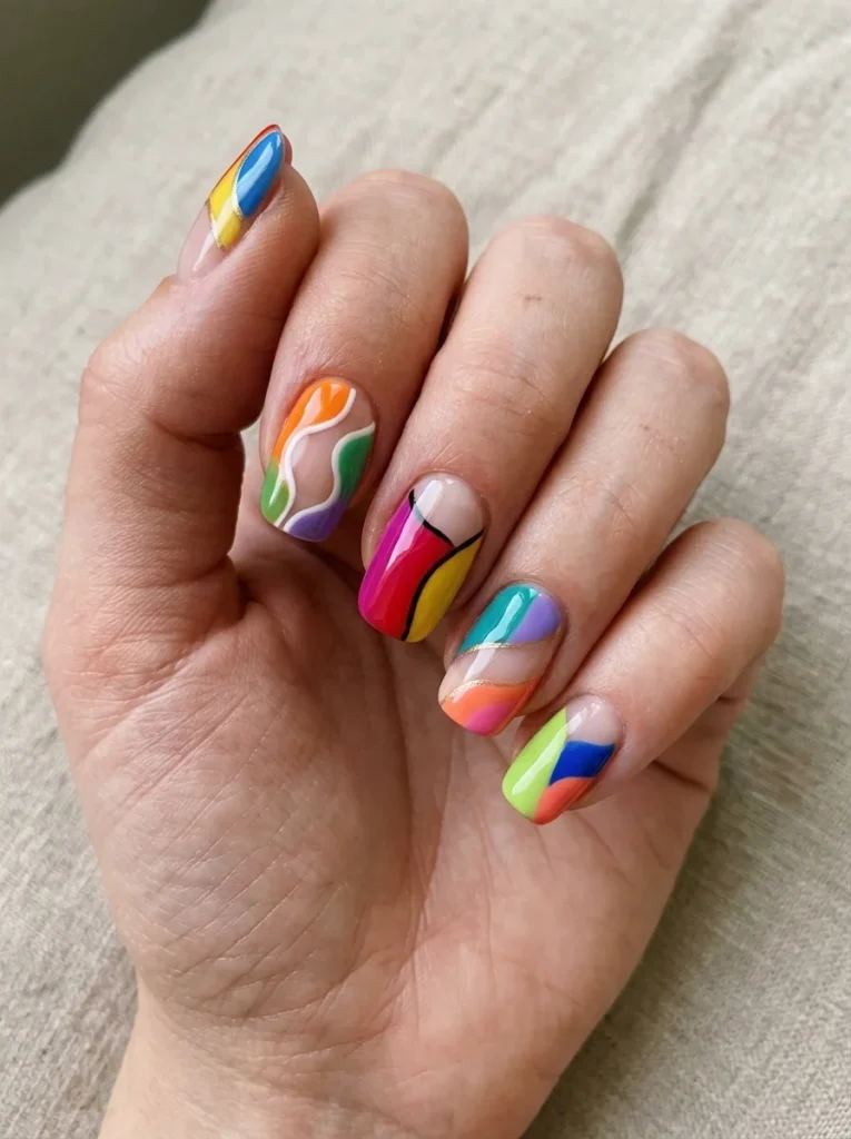 Abstract Rainbow Color Blocks