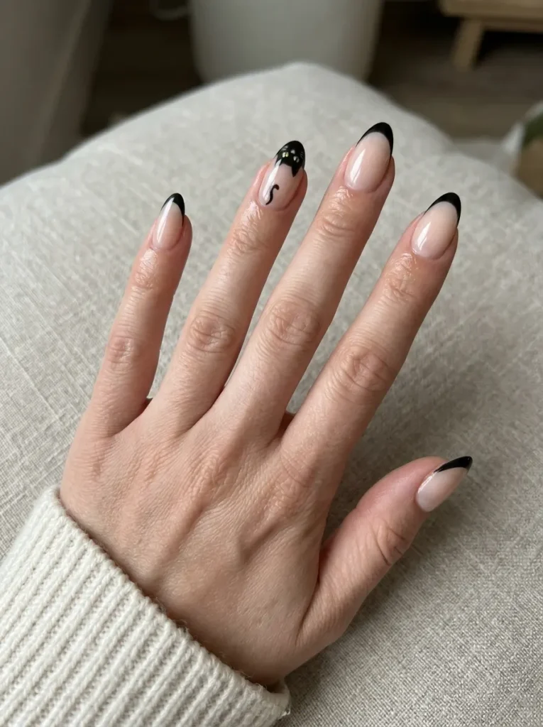 Black Cat French Tips