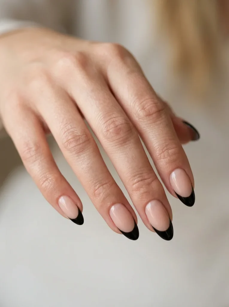 Black French Tip Nails