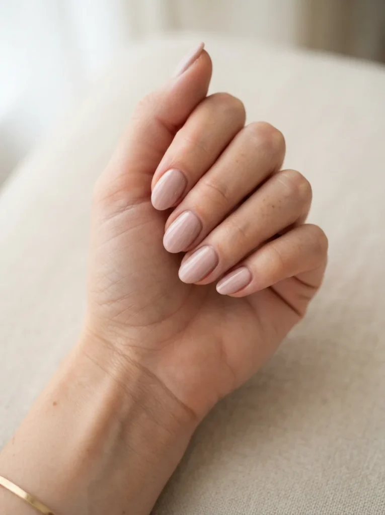 Blush Pink Oval Acrylic Nails
