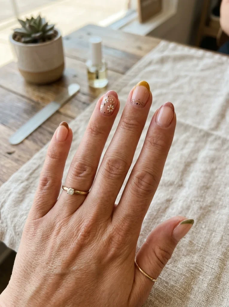 Boho French Tip Nails