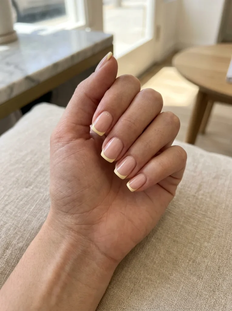 Butter-Yellow French Nails