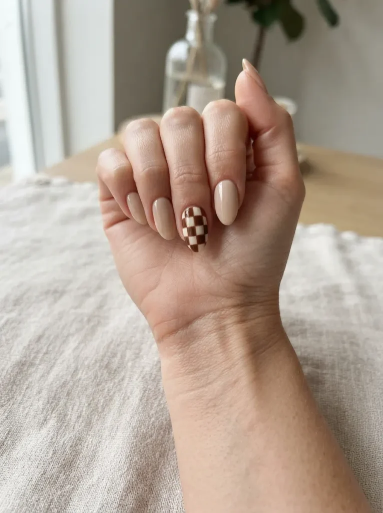 Checkerboard Nail Art