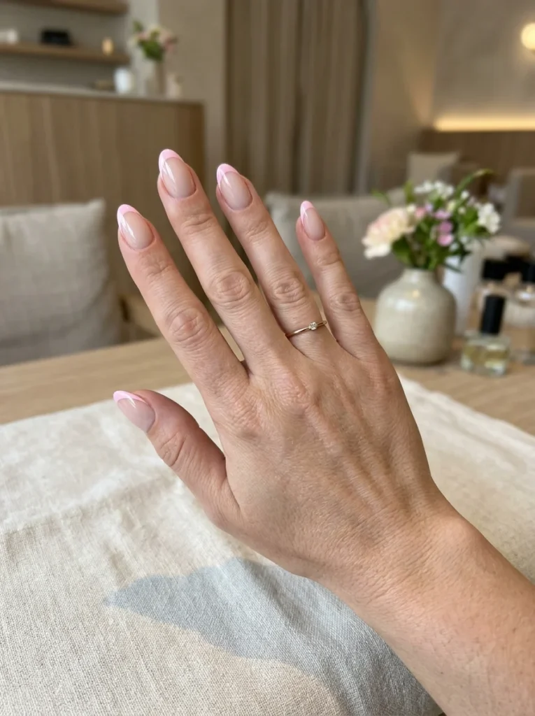 Classic Baby Pink French Tips
