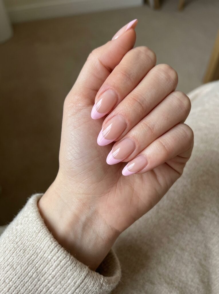 Classic Pink French Gel Nails