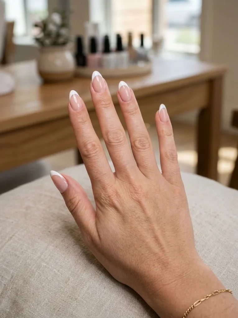 Classic White French Tip Nails