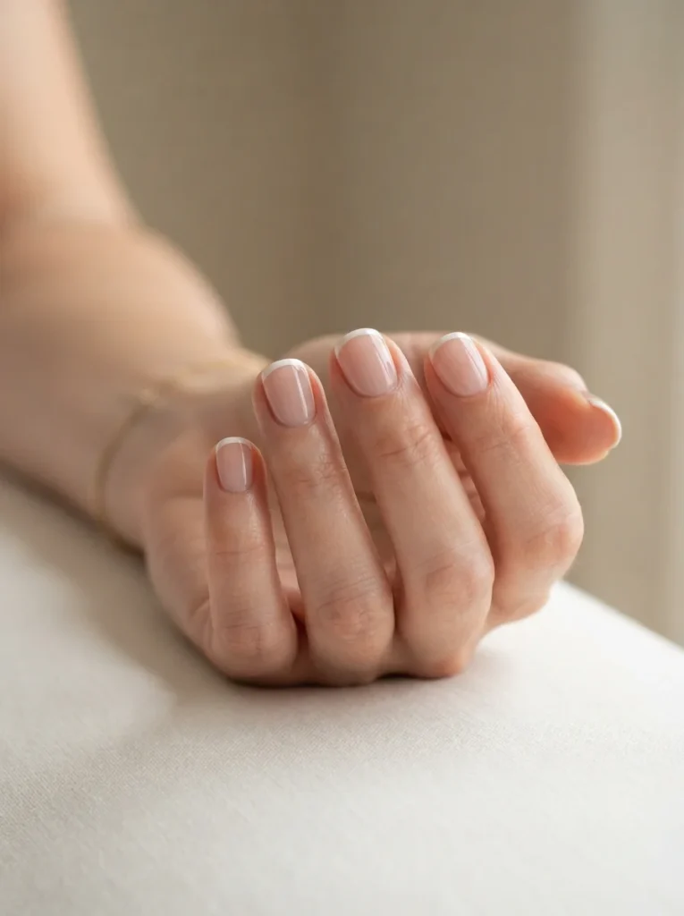 Classic White Short French Tips