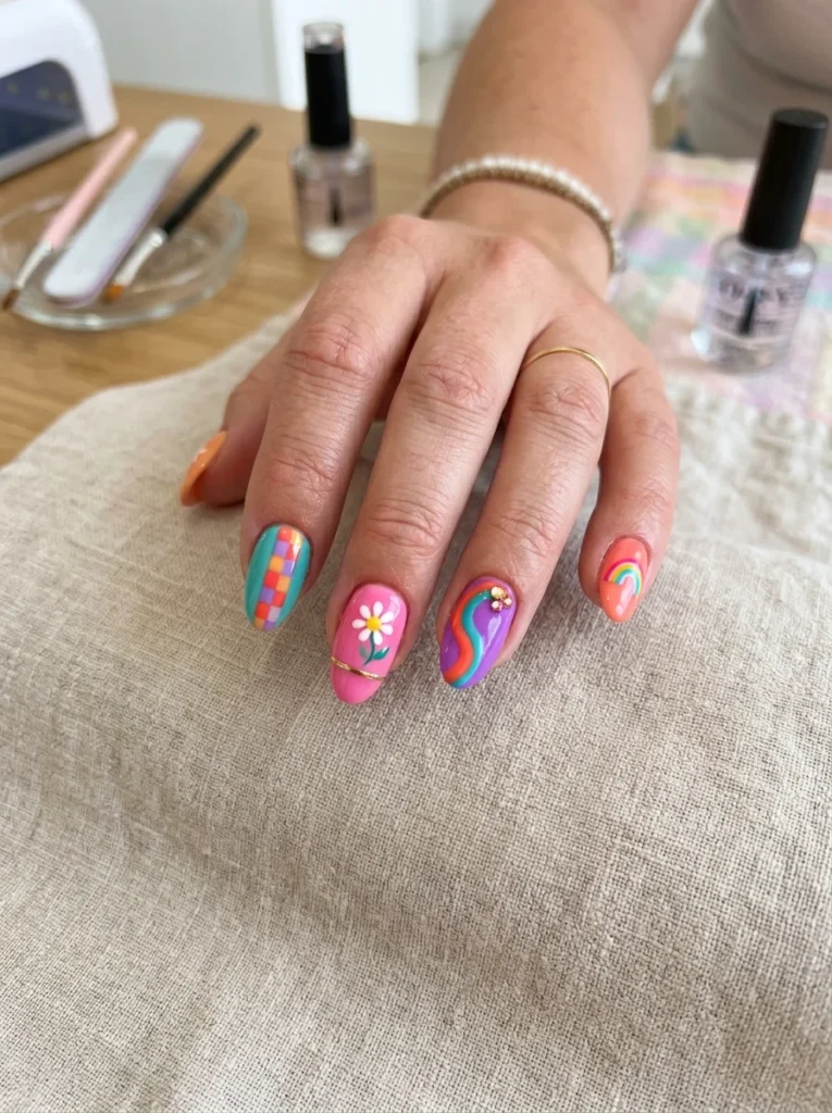 Colorful Festival Boho Nails