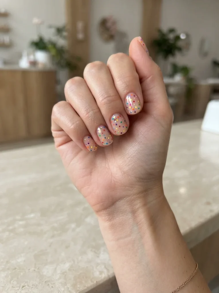 Confetti Nail Design