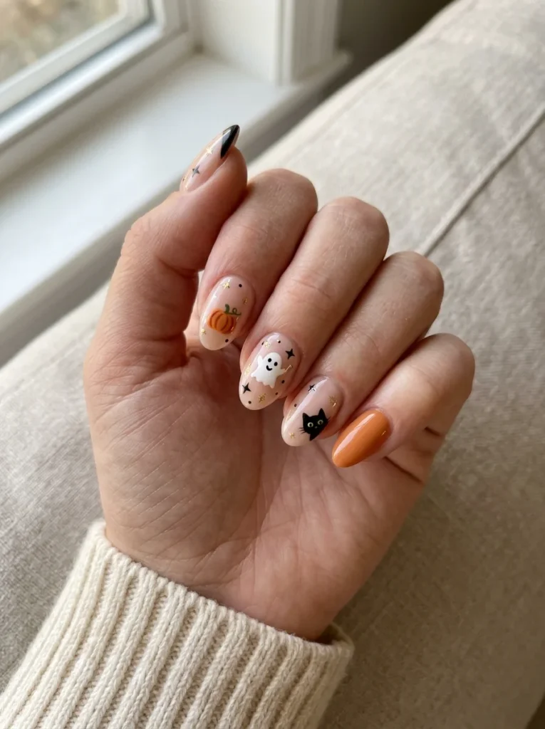 Cute Halloween Press-On Nails