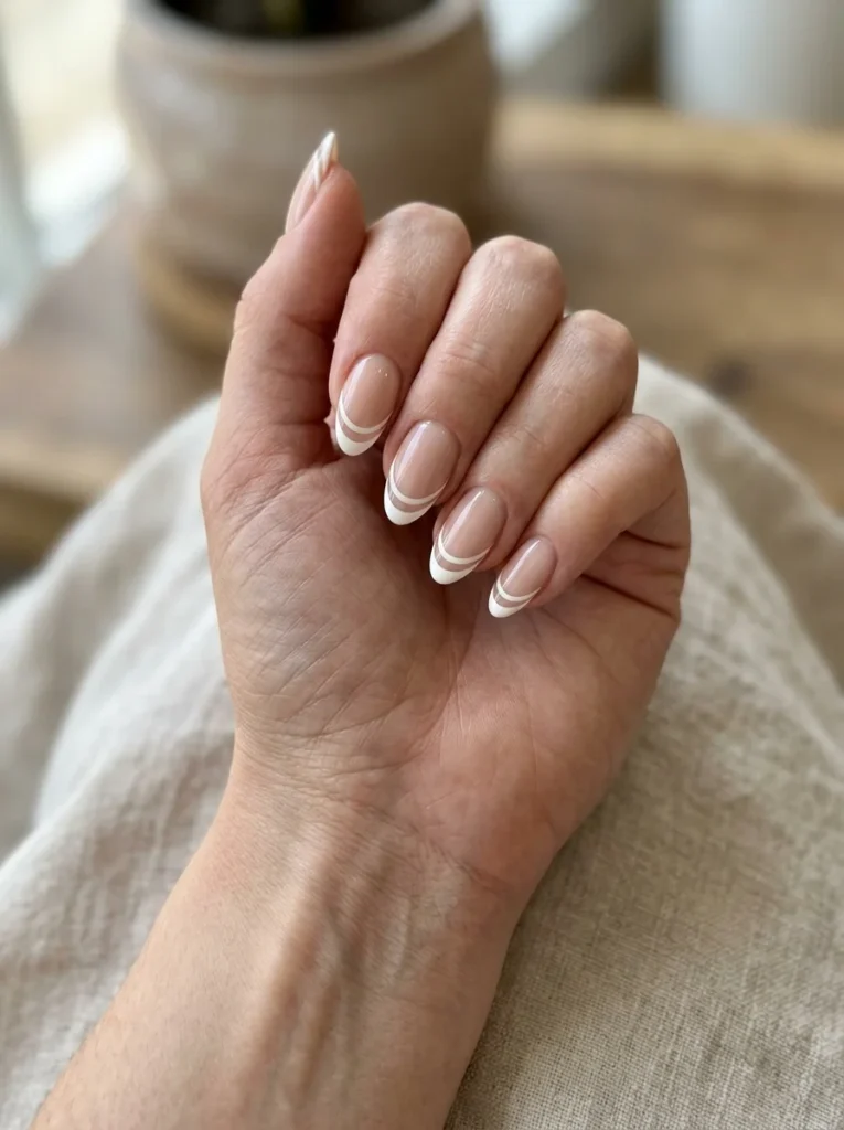 Double-Line French Tips