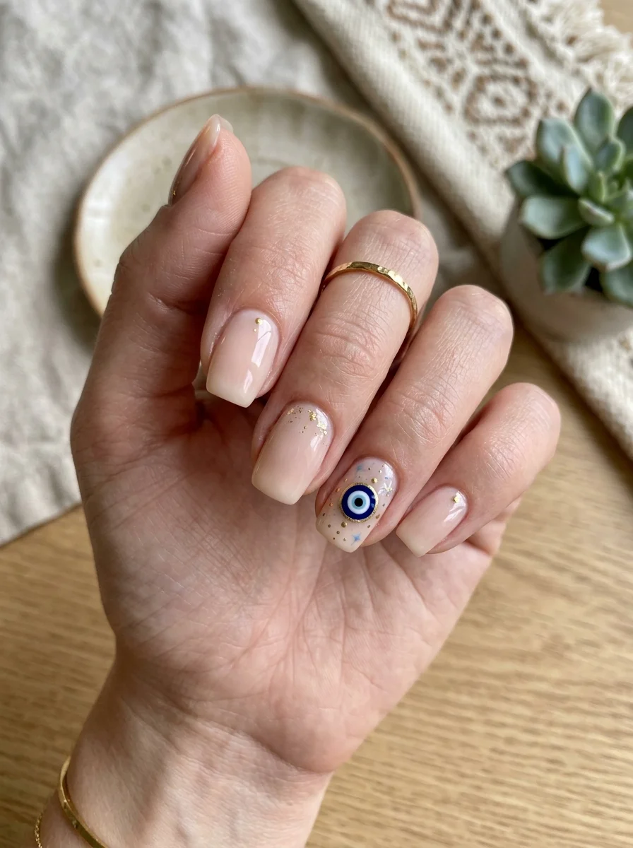 Evil Eye Bohemian Nails