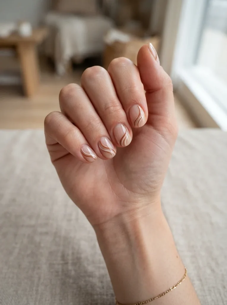 Fine-Line Swirl Nails