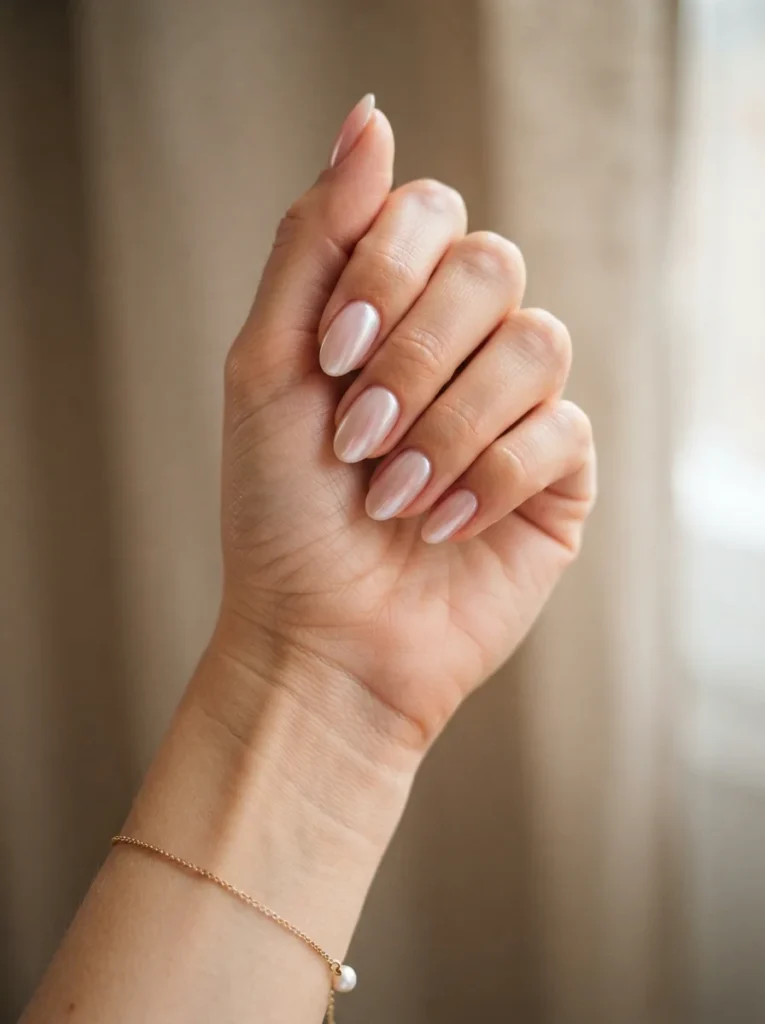 Glazed Pearl Natural Nails