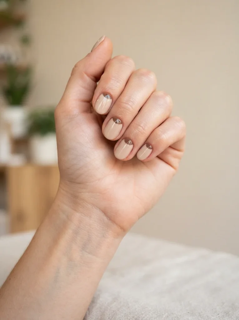 Half-Moon Nail Design