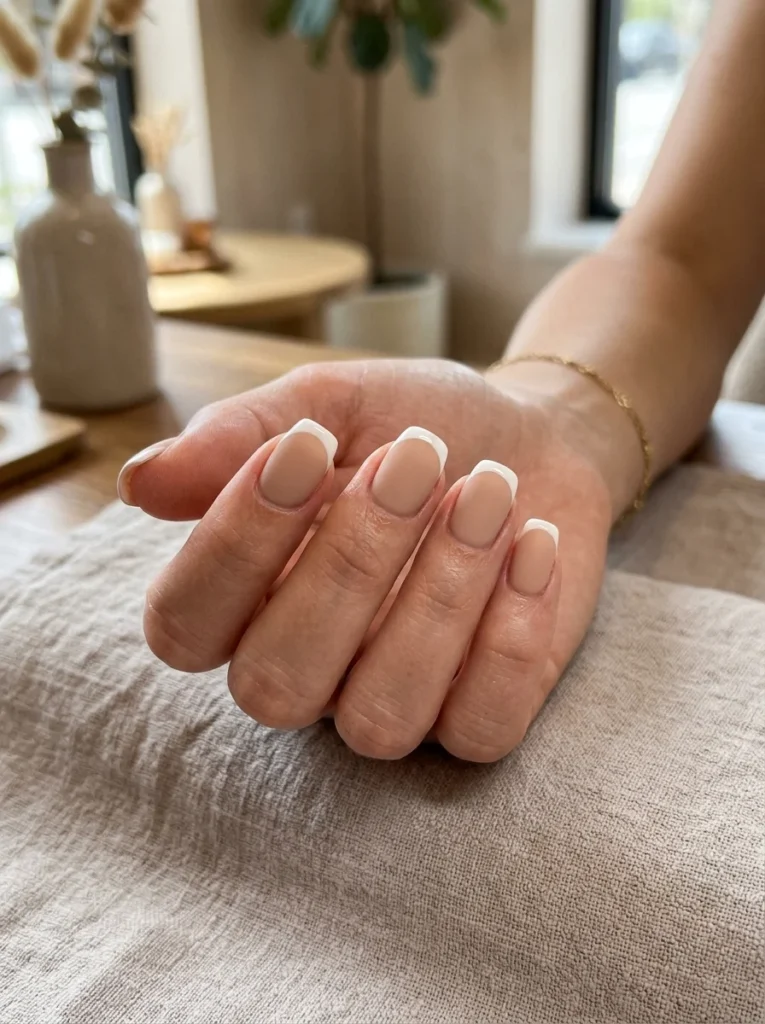 Matte French Tip Nails