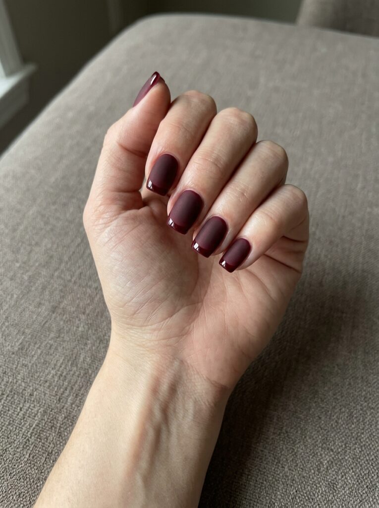 Matte and Glossy Gel Nails