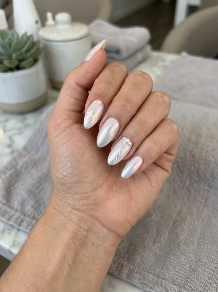 Mermaid Pearl Nails