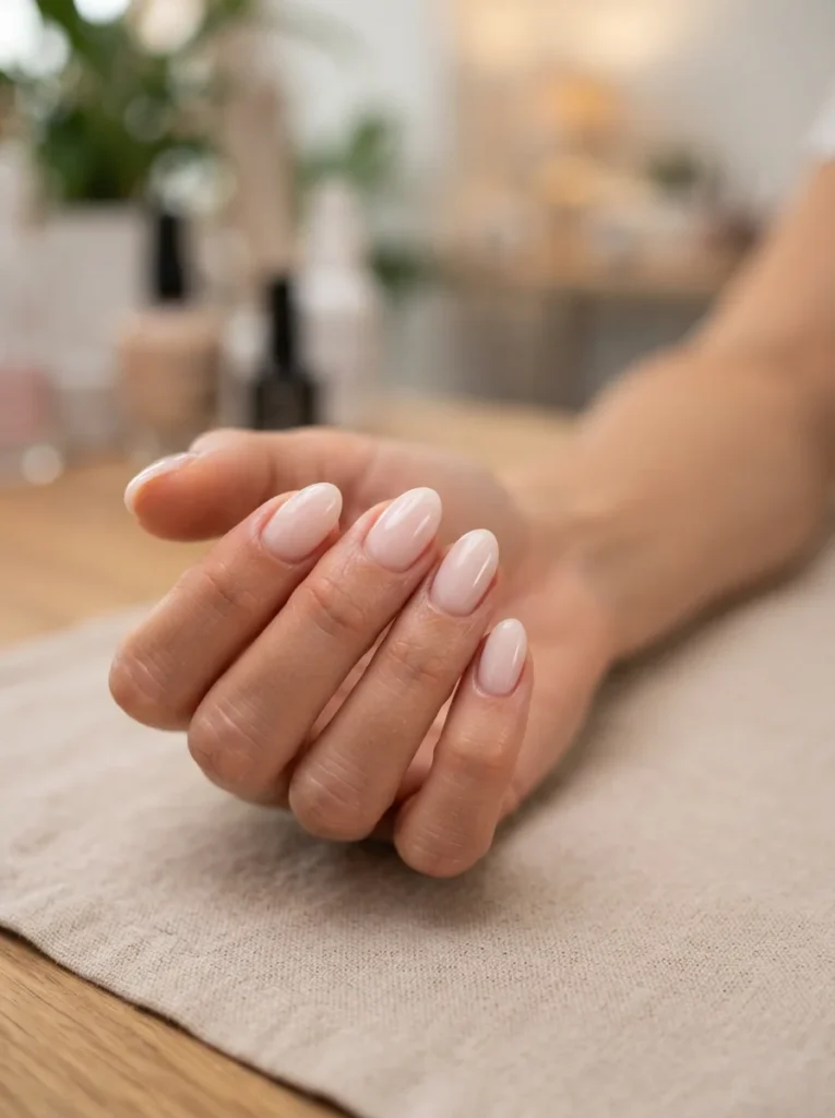 Milky Pink Acrylic Nails
