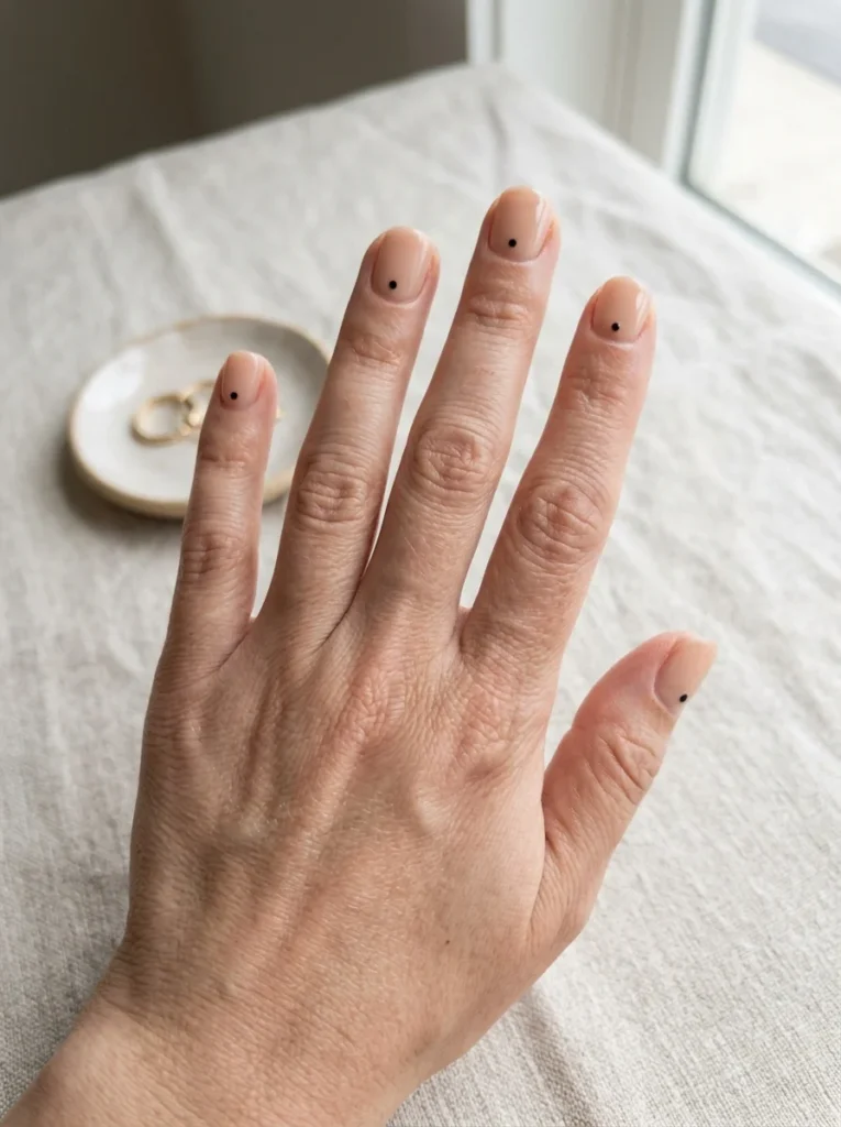 Minimalist Dot Nail Art