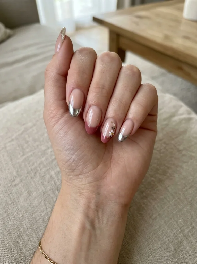 Mix-and-Match French Tip Nails