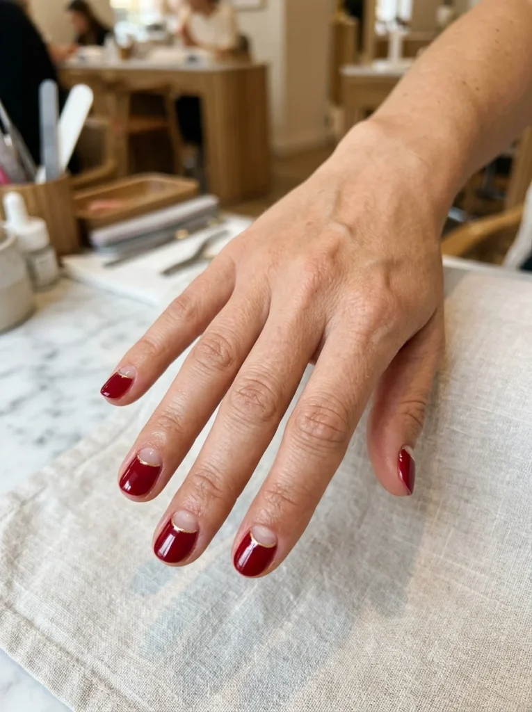 Negative-Space Half-Moon Nails