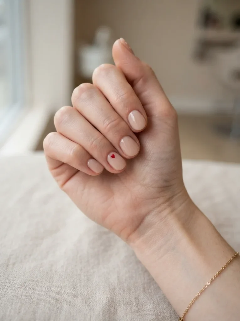 Negative-Space Heart Nails