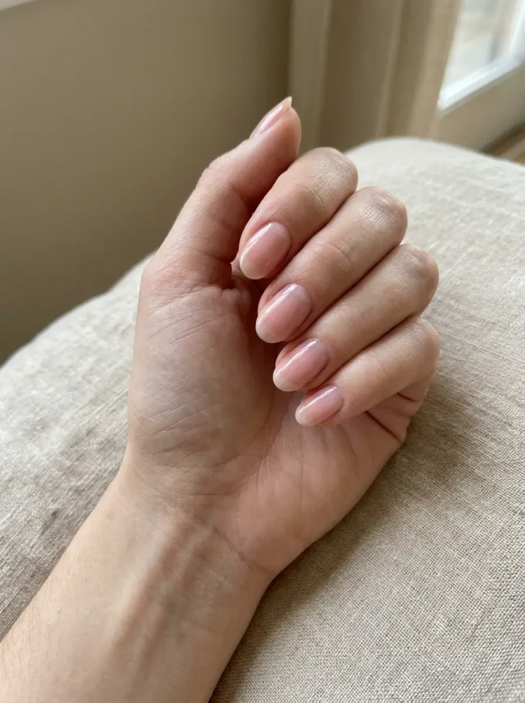 Pink Acrylic Nails With a Natural Gloss