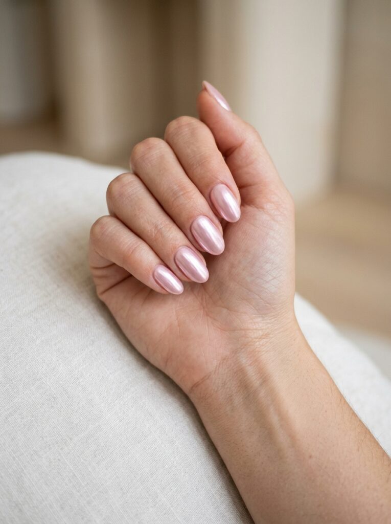 Pink Chrome Nails