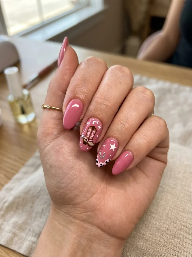 Pink Cowgirl Boot Nails