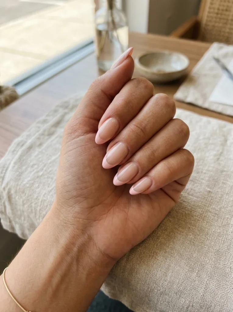 Pink French Tip Nails