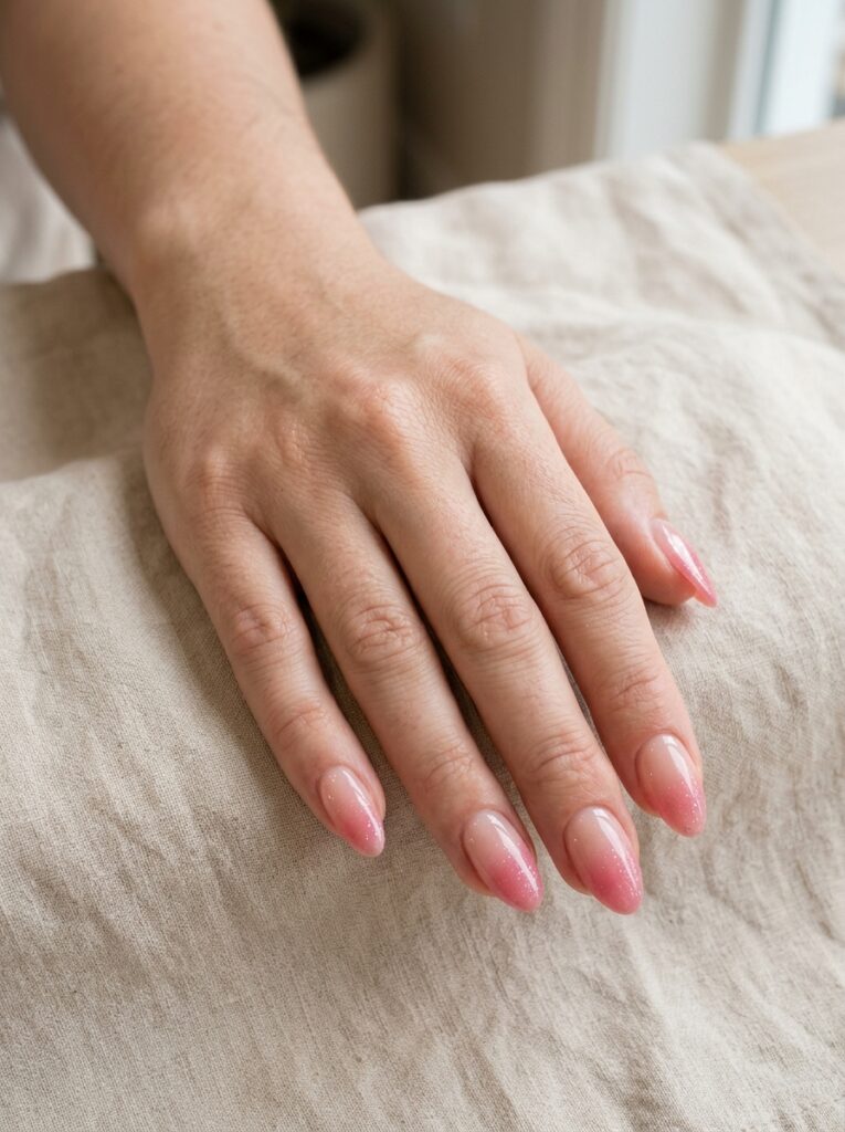 Pink Ombré Gel Nails