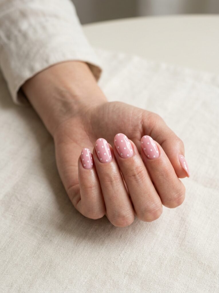 Polka-Dot Gel Nails