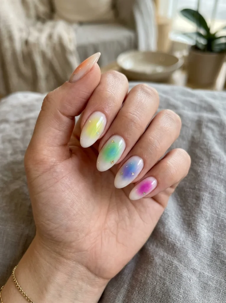 Rainbow Aura Nails