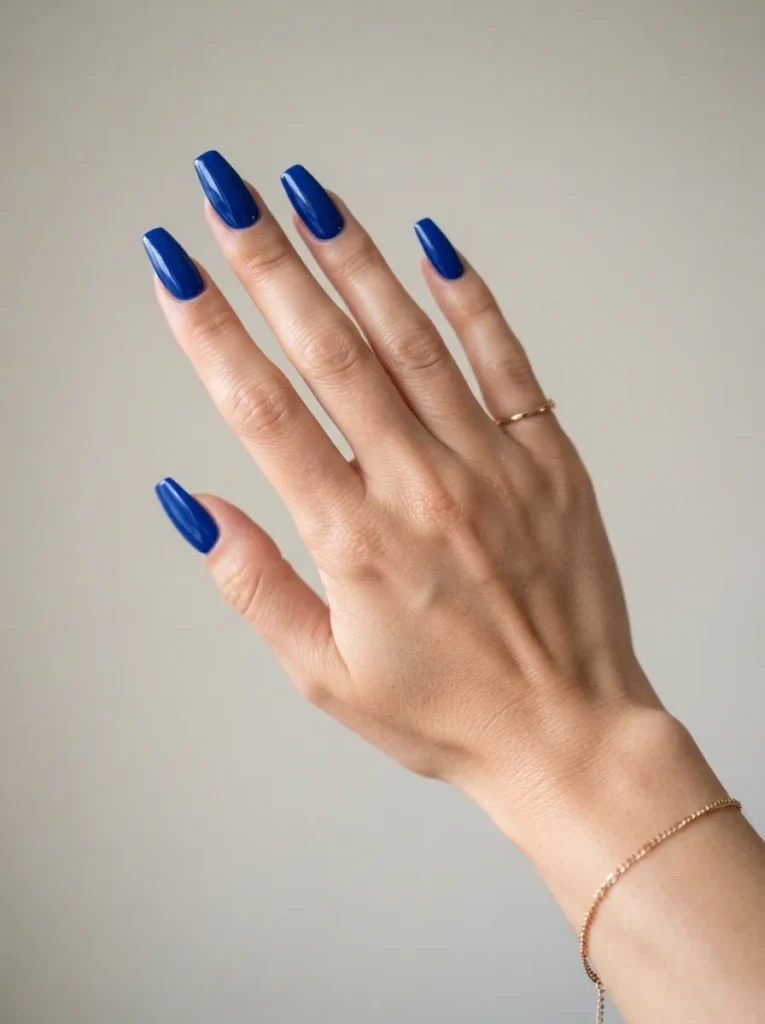 Royal Blue Coffin Nails
