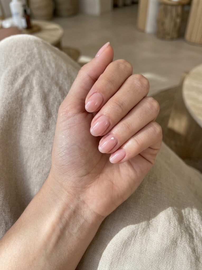 Sheer Pink Gel Nails