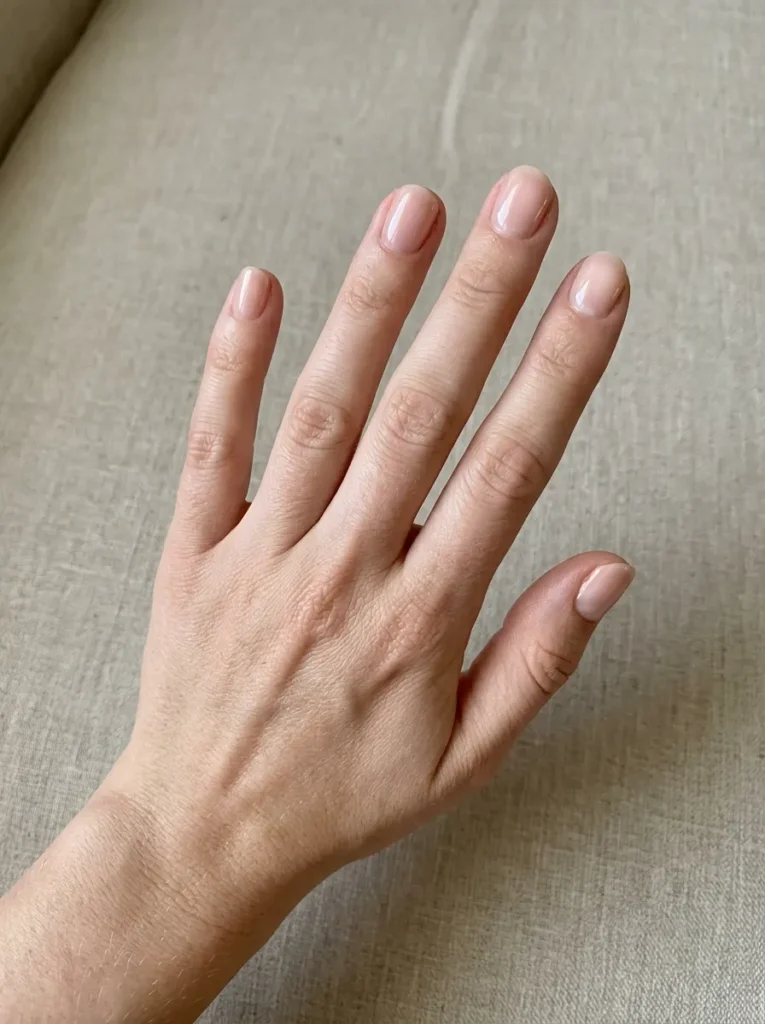 Short Rounded Acrylic Nails
