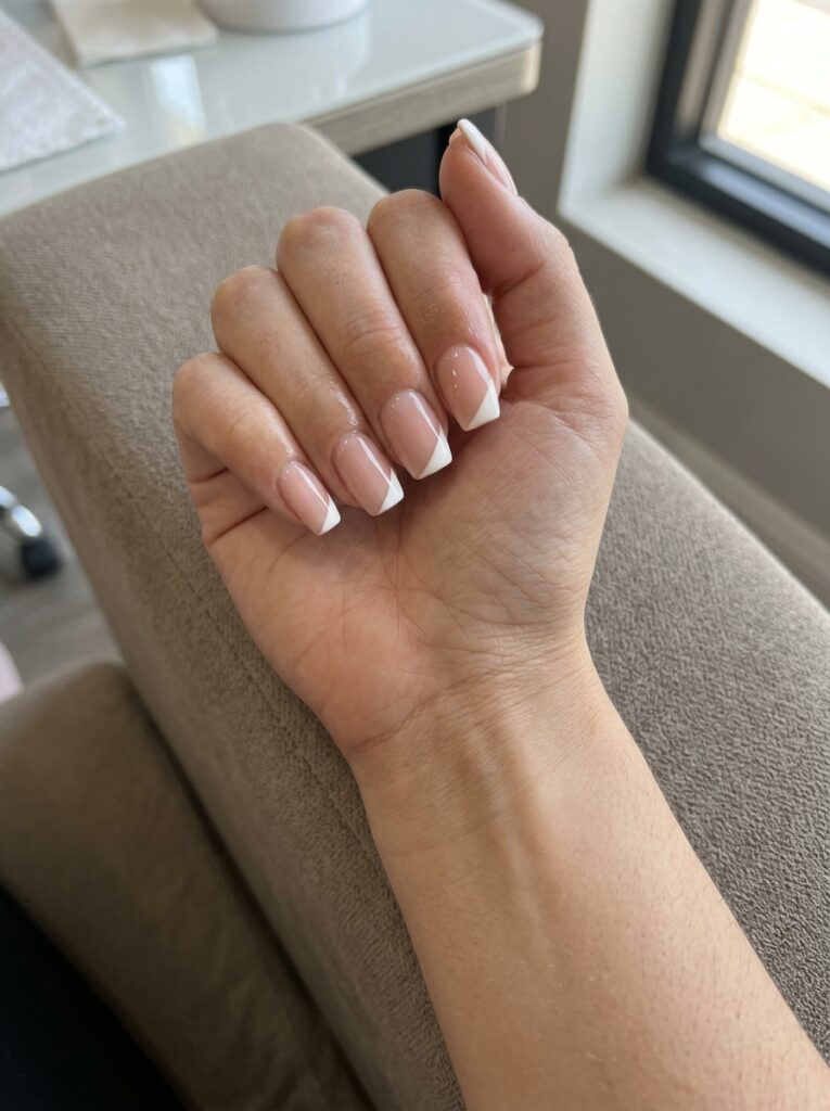 Side French Gel Nails
