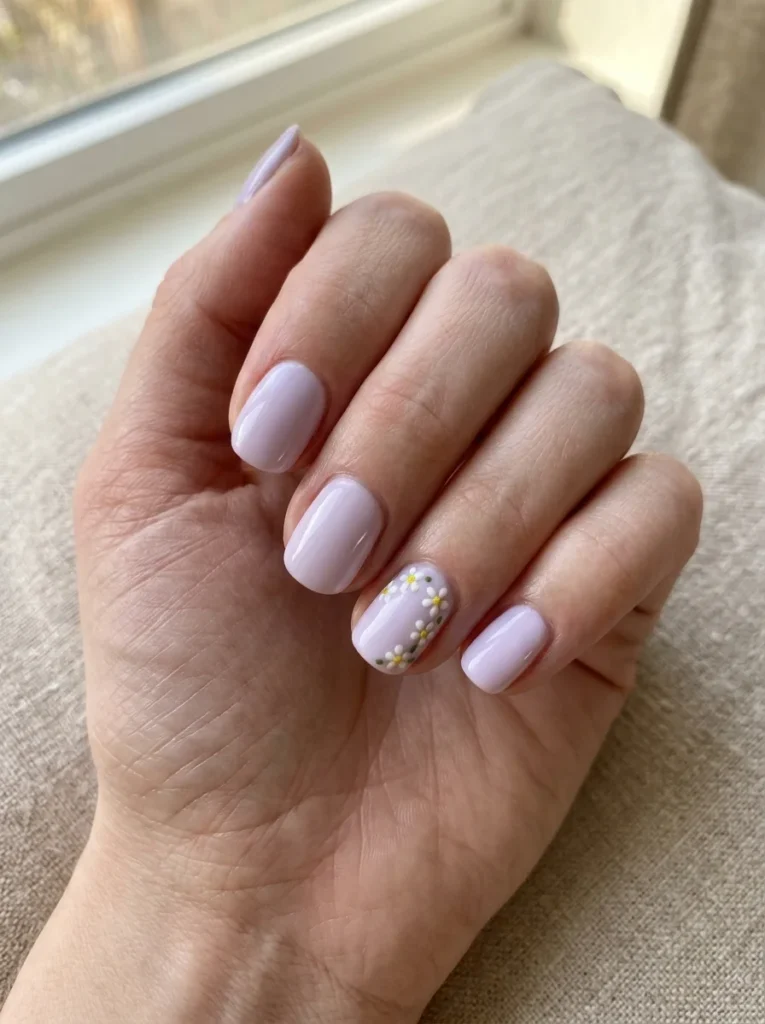 Small Flower Accent Nails