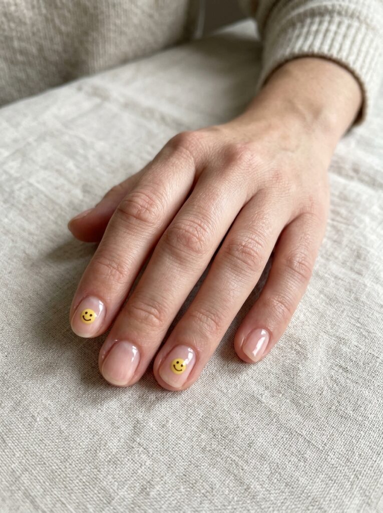 Smiley Face Nails