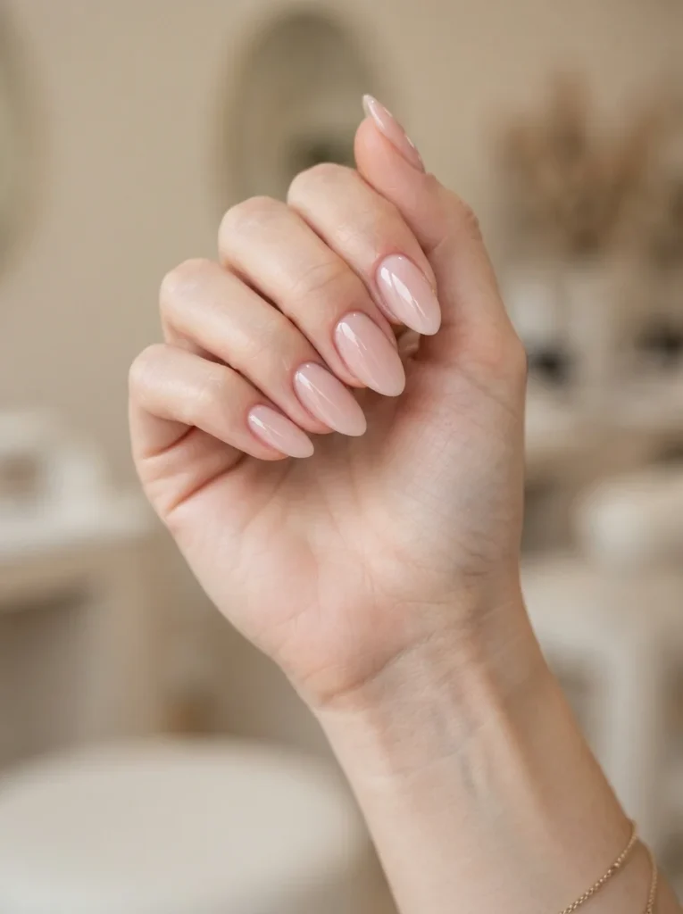 Soft Blush Pink Acrylic Nails
