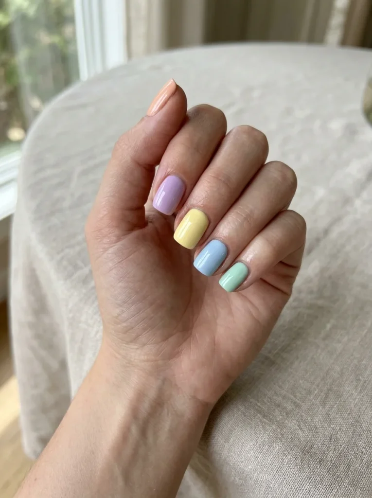 Soft Pastel Gel Nails