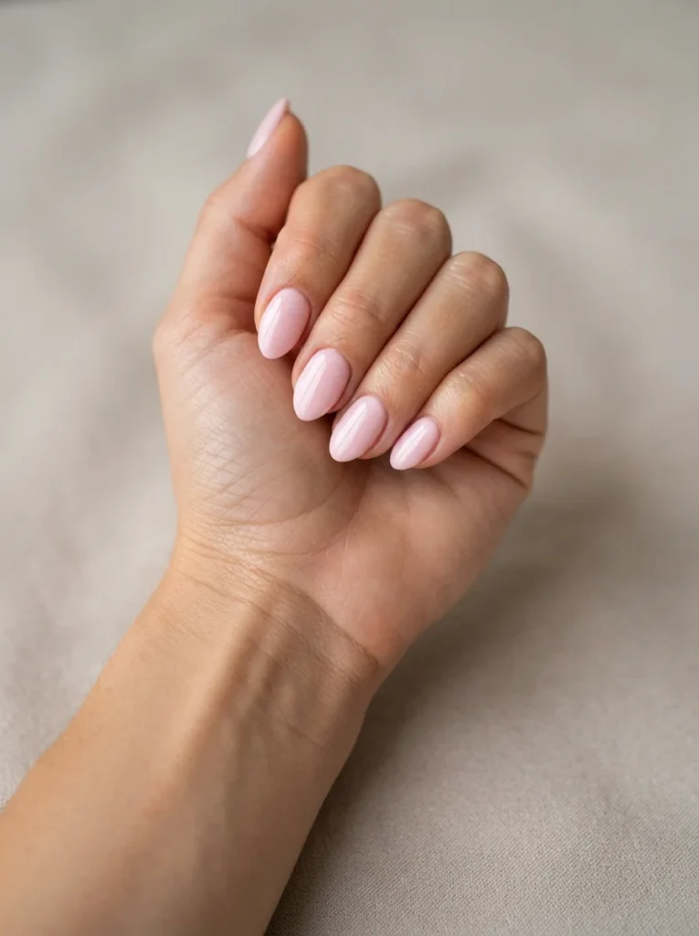 Soft Pink Acrylic Nails