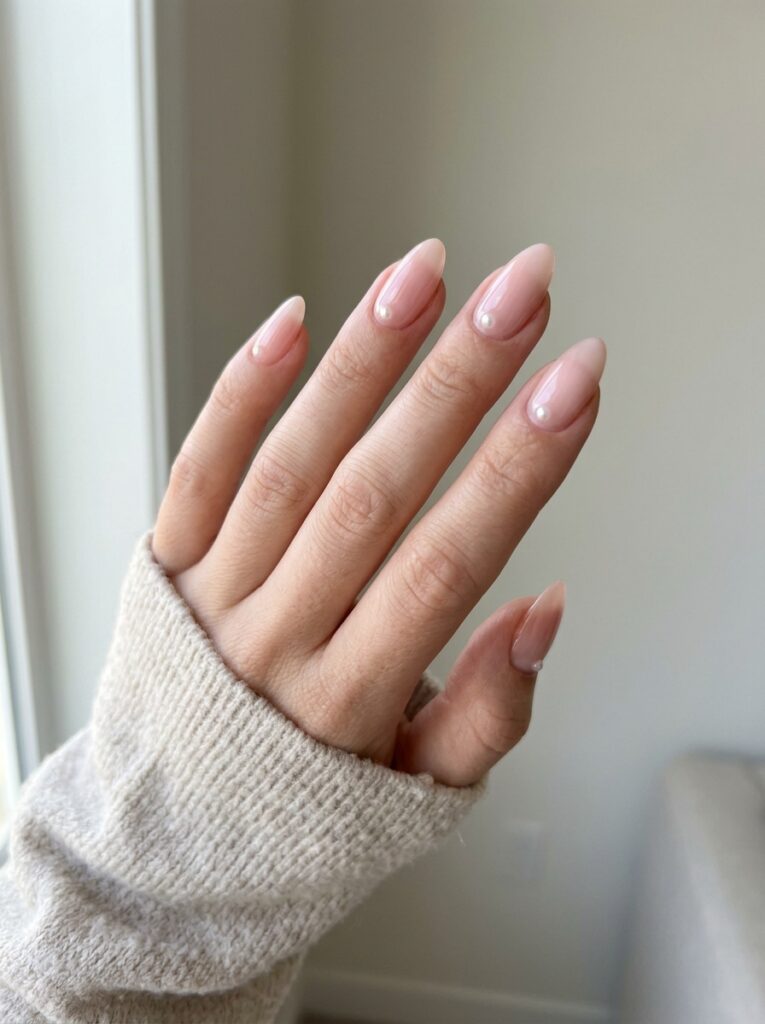 Soft Pink Almond Nails
