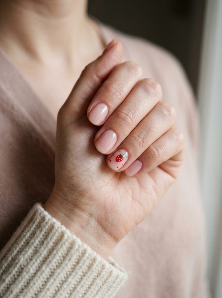 Strawberry Milk Nails